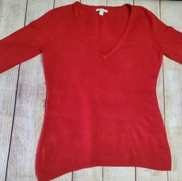 New York & Company V-Neck Sweater SET - Medium - Red, Orange, & Burgundy - Picture 5 of 16